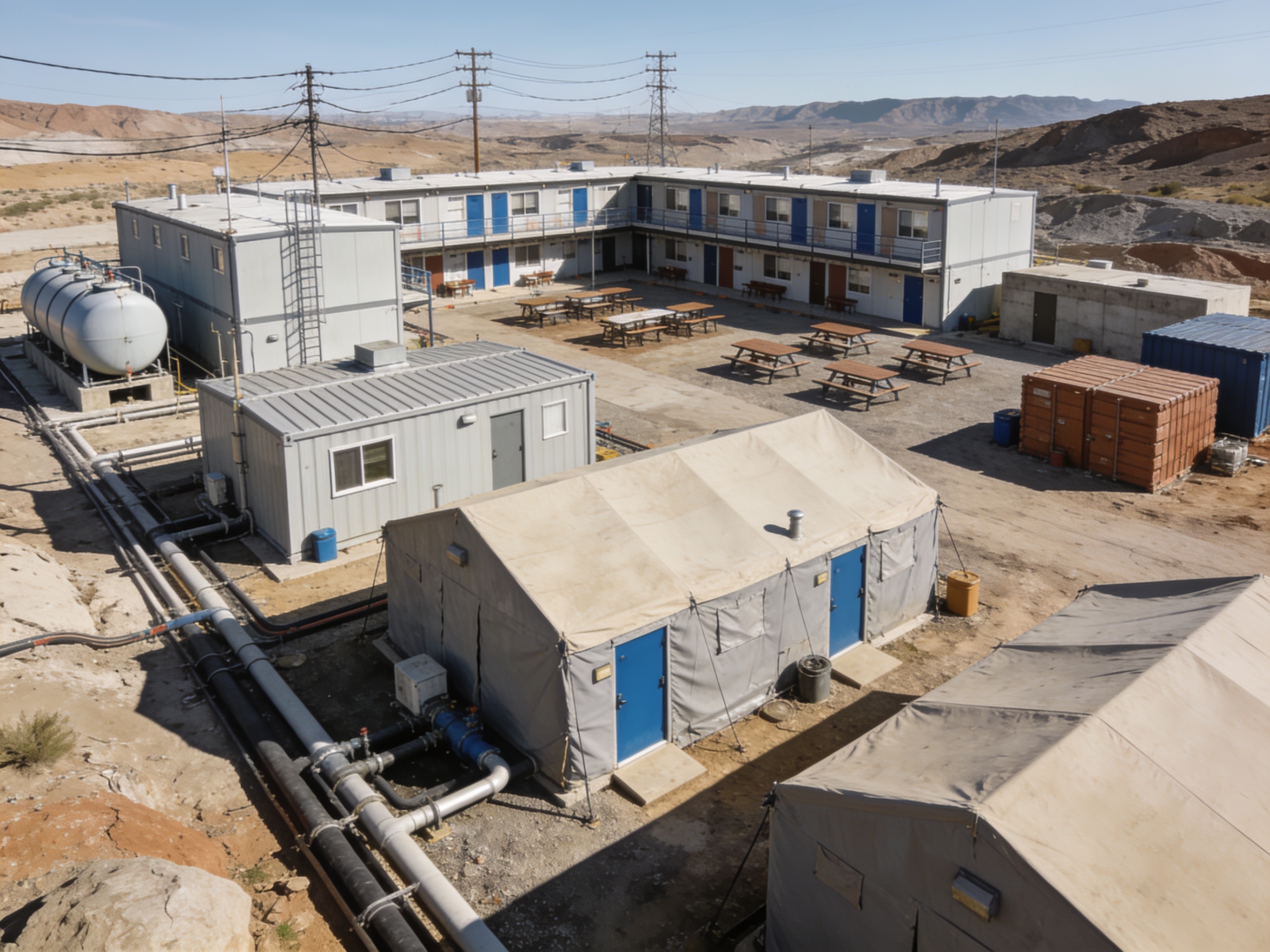 Planning Utilities for Large Workforce Camps